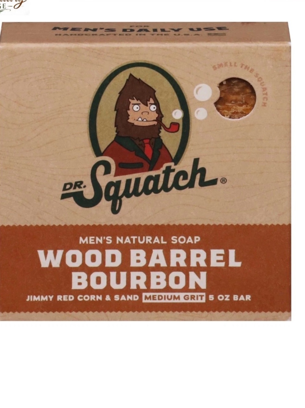Wood Barrel Bourbon Men's Natural Soap - Brown